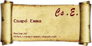 Csapó Emma névjegykártya