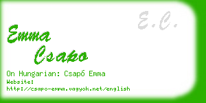 emma csapo business card